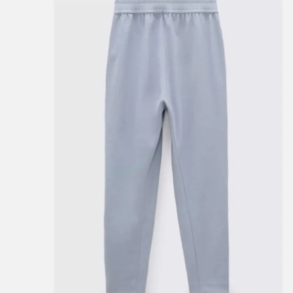 New with tags size XS Zara high waisted pull on joggers gray tech material - Picture 5 of 6
